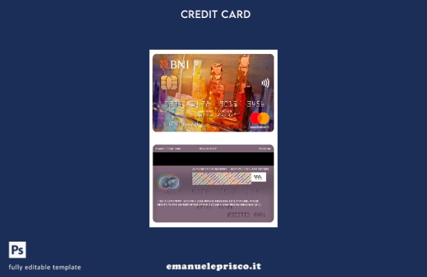 modello mastercard Indonesia Bank Negara Indonesia (BNI) in stile verificato